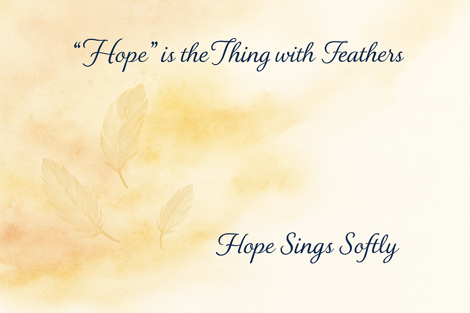 Hope is the Thing with Feathers
